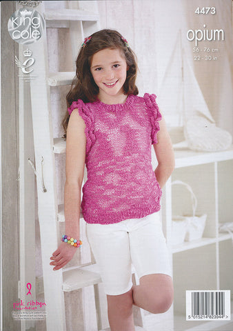 Cardigan and Top in King Cole Opium (4473)