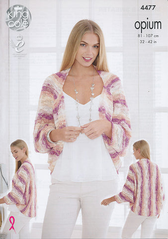 Shrug and Sweater in King Cole Opium and Opium Palette (4477)