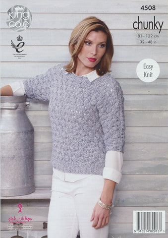 Top and Cardigan in King Cole Authentic Chunky (4508)