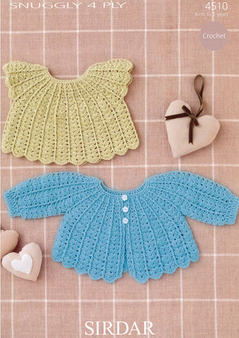 Matinee Coat and Angel Top in Sirdar Snuggly 4 ply (4510)