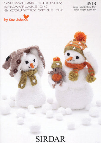 Snowman in Sirdar Snowflake Chunky, DK & Style DK (4513)