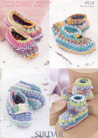 Shoes in Sirdar Snuggly Baby Crofter DK (4514)