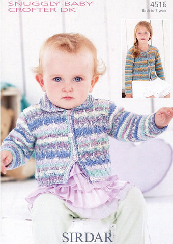 Cardigans in Sirdar Snuggly Baby Crofter DK (4516)