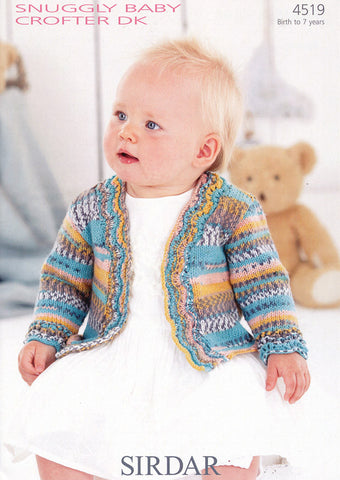 Cardigans in Sirdar Snuggly Baby Crofter DK (4519)