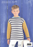 Babies and Boys Slash Neck Sweaters in Sirdar Snuggly Baby Bamboo DK (4521)