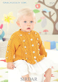 Babies & Girls Round and V Neck Cardigans in Sirdar Snuggly DK (4525)