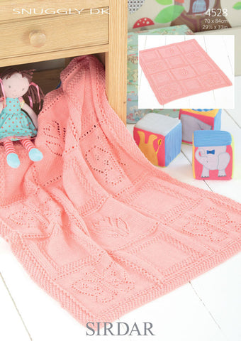 Butterfly and Motif Flower Blanket in Sirdar Snuggly DK (4528)