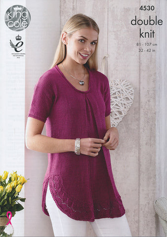 Top and Sweater in King Cole Giza Cotton DK (4530)