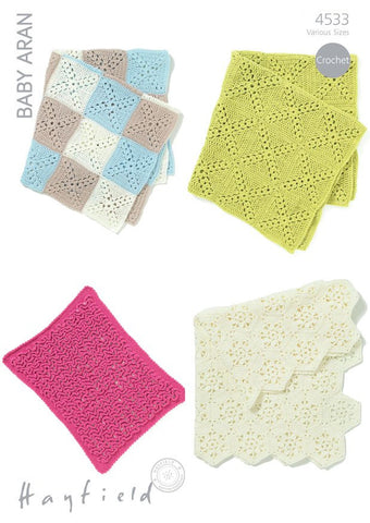 Blankets in Hayfield Baby Aran (4533)