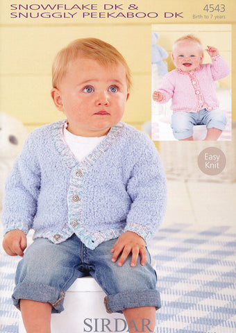 Cardigans in Sirdar Snuggly Snowflake DK and Snuggly Peekaboo DK (4543)