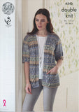 Cardigan and Sweater in King Cole Drifter (4543)