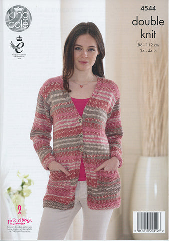 Cardigan and Sweater in King Cole Drifter (4544)