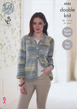 Cardigan and Sweater in King Cole Drifter (4545)