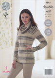 Cardigan and Sweater in King Cole Drifter (4545)