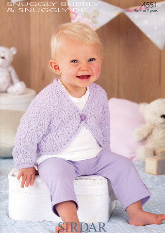 Cardigans in Sirdar Snuggly Bubbly DK and Snuggly DK (4551)