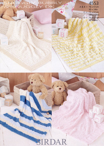 Blankets in Sirdar Snuggly Bubbly and Snuggly DK (4553)