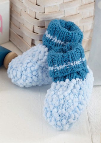 Bootees in Sirdar Snuggly Bubbly DK and Snuggly DK (4557) - Digital Version