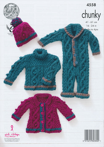 Baby Set in King Cole Comfort Chunky (4558)