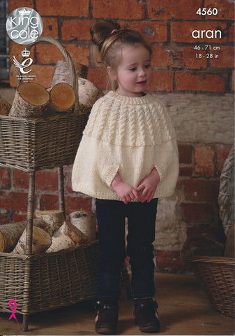 Cape, Scarf, Hat and Mittens in King Cole Fashion Aran (4560)