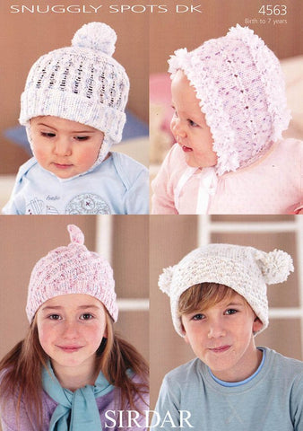 Hats in Sirdar Snuggly Spots DK (4563)
