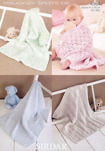 Blankets in Sirdar Snuggly Spots DK (4564)