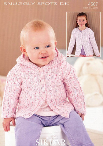 Cardigans in Sirdar Snuggly Spots DK (4567)