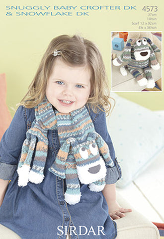 Toy and Scarf in Sirdar Snuggly Baby Crofter DK & Snowflake DK (4573)