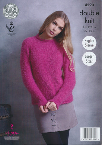 Sweaters and Poncho-Snood in King Cole Embrace DK  (4590)