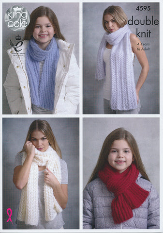 Shawls and Scarves in King Cole Embrace DK (4595)