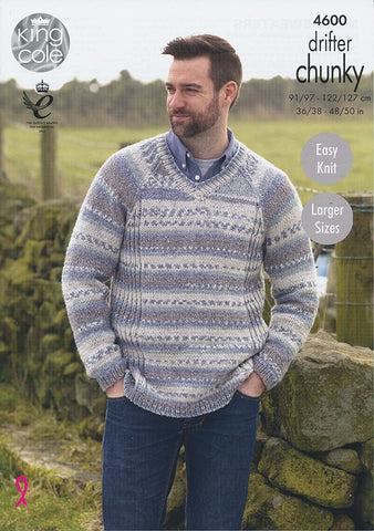 Mens Sweaters in King Cole Drifter Chunky (4600)