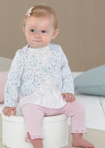 Babies and Girls Pinafore and Cardigans in Sirdar Snuggly Spots (4602)