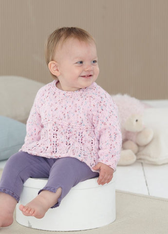 Babies Sweater and Cardigan in Sirdar Snuggly Spots (4604)