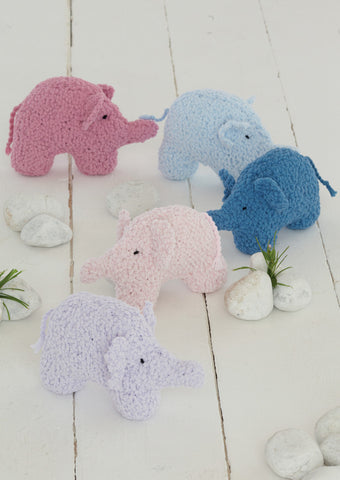 Elephant Toys in Sirdar Snuggly Bubbly (4607) - Digital Version