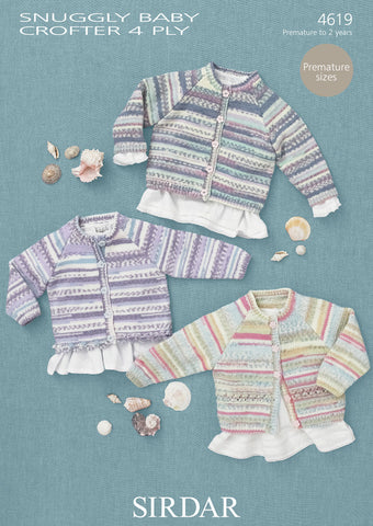 Cardigans in Sirdar Snuggly Baby Crofter 4 Ply (4619)