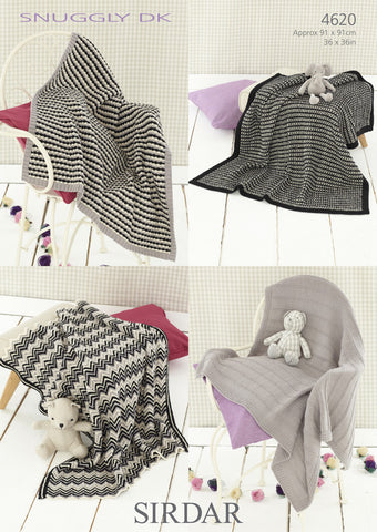 Blankets in Sirdar Snuggly DK (4620)
