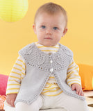 Babies and Girls Round Neck Cardigans in Sirdar Snuggly Baby Bamboo DK (4624)