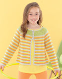 Babies and Girls Round Neck Cardigans in Sirdar Snuggly Baby Bamboo DK (4624)