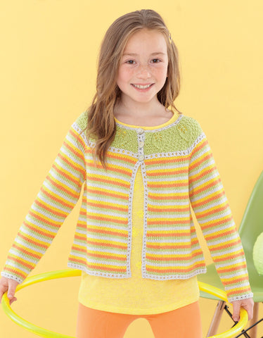 Babies and Girls Round Neck Cardigans in Sirdar Snuggly Baby Bamboo DK (4624)