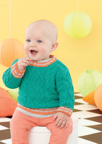 Babies and Boys Sweaters in Sirdar Snuggly Baby Bamboo DK (4627)