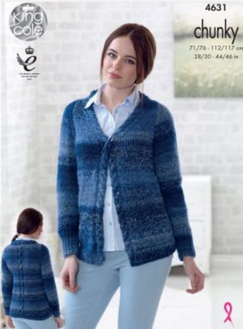Cardigans in King Cole Cotswold Chunky (4631)