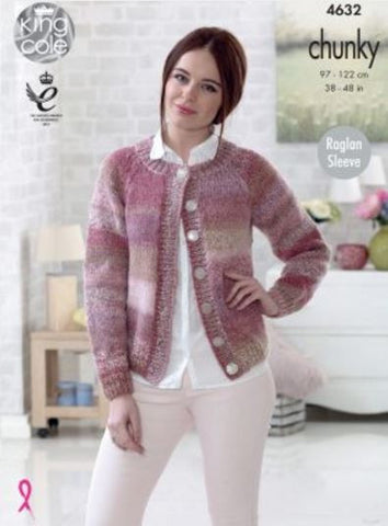Mans Sweater and Lady's Cardigan in King Cole Cotswold Chunky (4632)