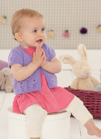 Babies and Girls Flower Cardigans in Sirdar Snuggly DK (4654)