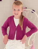 Babies and Girls Flower Cardigans in Sirdar Snuggly DK (4654)