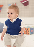 Babies and Boys V Neck Sweater and Tank in Sirdar Snuggly DK (4655)