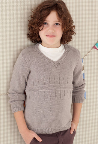 Babies and Boys V Neck Sweater and Tank in Sirdar Snuggly DK (4655)