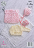 Angel Top, Cardigan, Bonnet and Blanket in King Cole Comfort DK (4689)