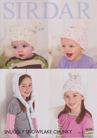 Hats in Sirdar Snuggly Snowflake Chunky (4698)