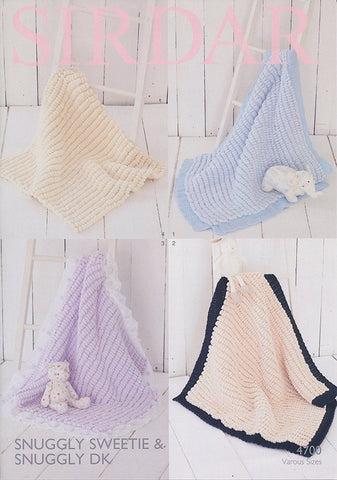 Blankets in Sirdar Snuggly Sweetie and Snuggly DK (4700)