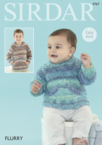 Baby Sweater in Sirdar Flurry Chunky (4767) - Digital Version
