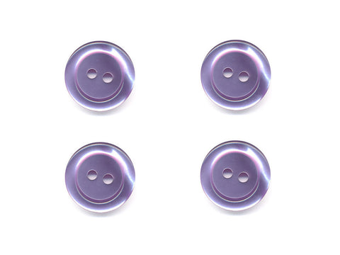 Rimmed  Round Buttons - Purple - 054